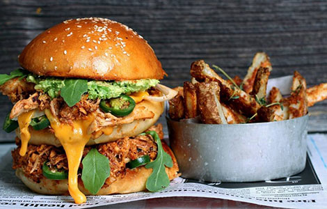 Dolphin Chip Shop Double Chicken Burger